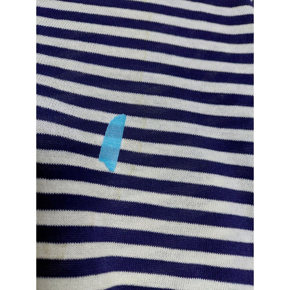 J.CREW Blue Striped Pullover Sweater Women Knit Silk Blend Size XS - Picture 7 of 15